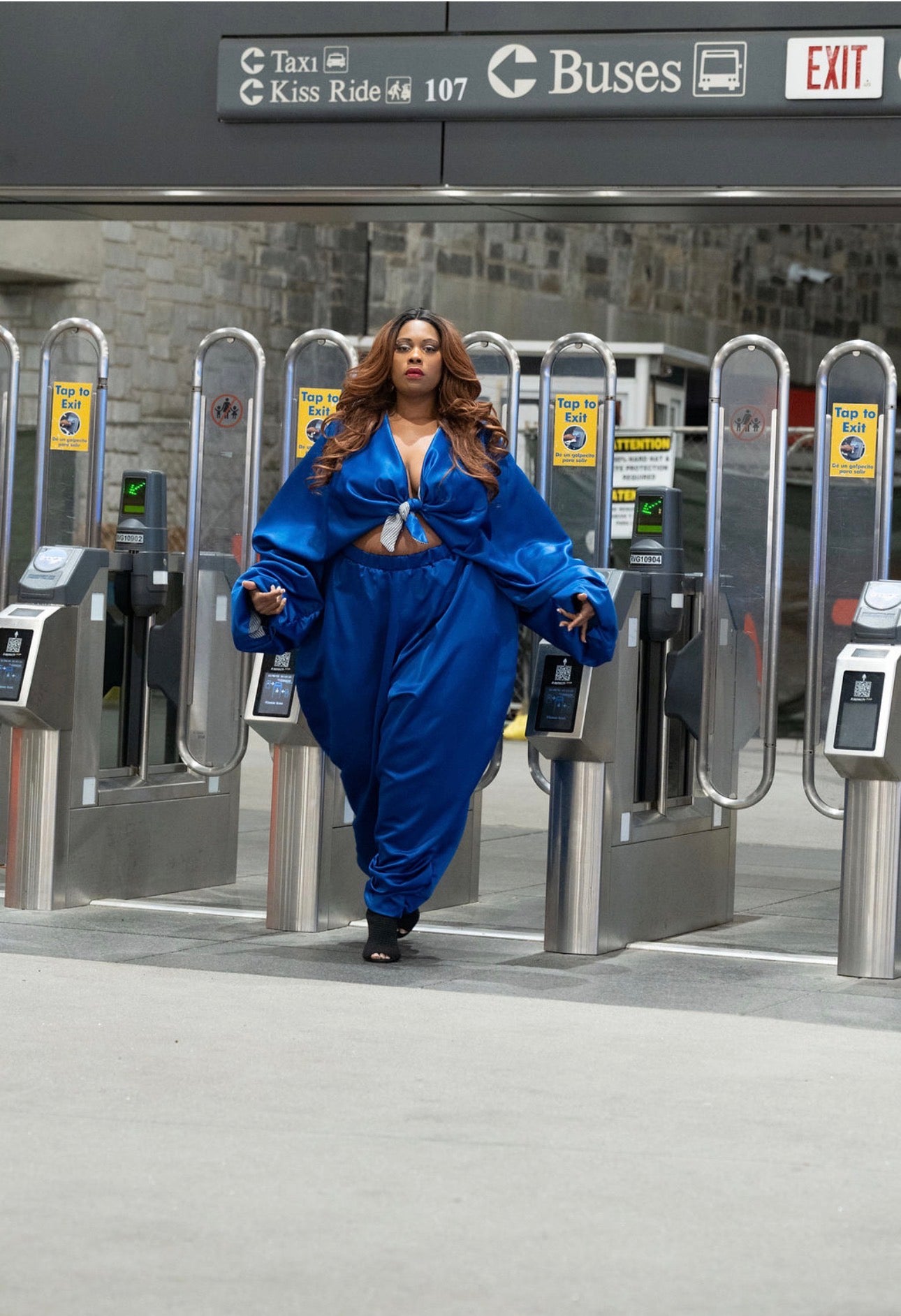 The LuxeEase Harem Satin Pants Set