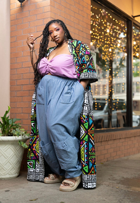 The LuxeEase "Medium Wash" Chambray Harem Pants