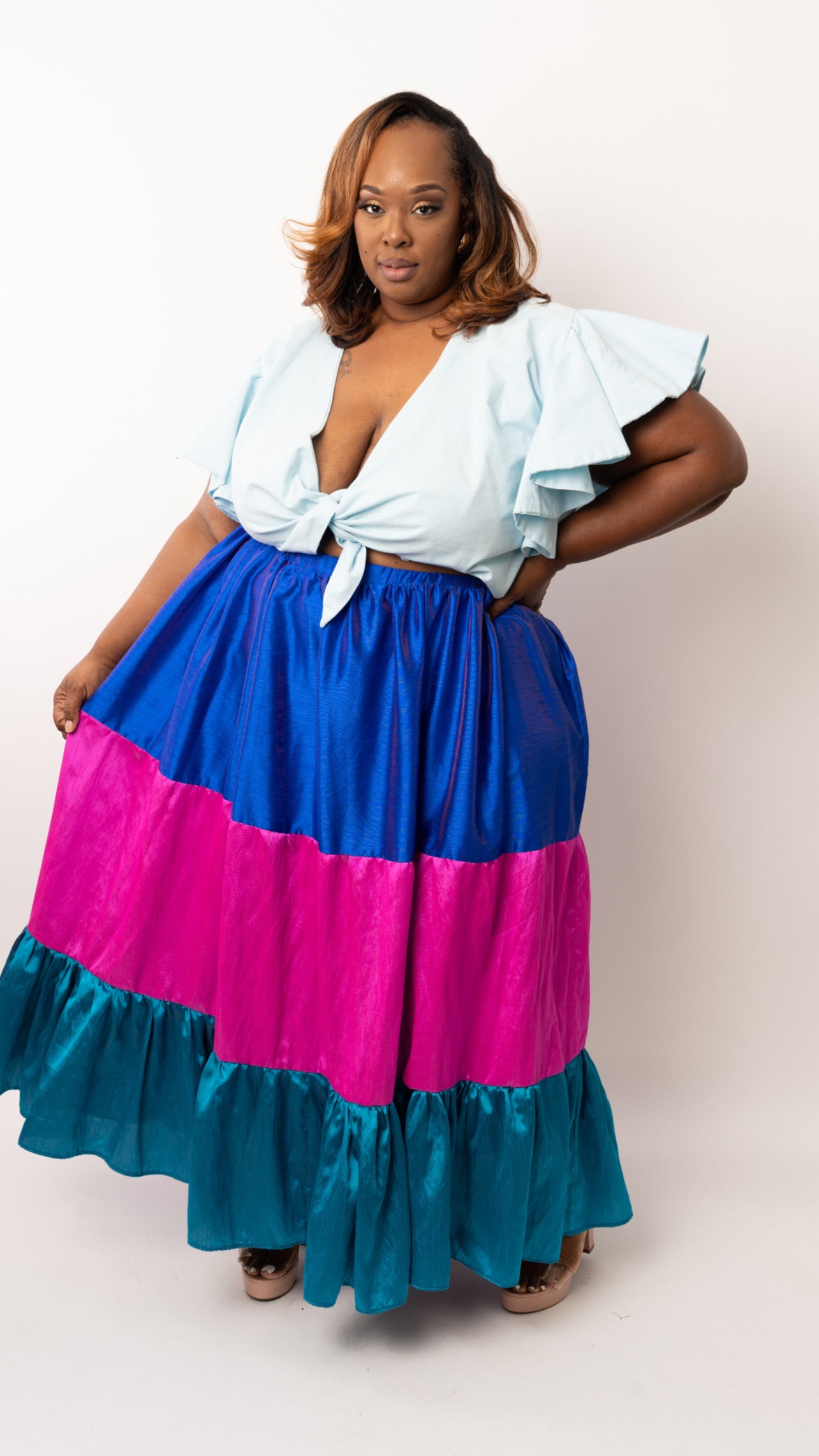 "Bonnie" Gathered Maxi Skirt