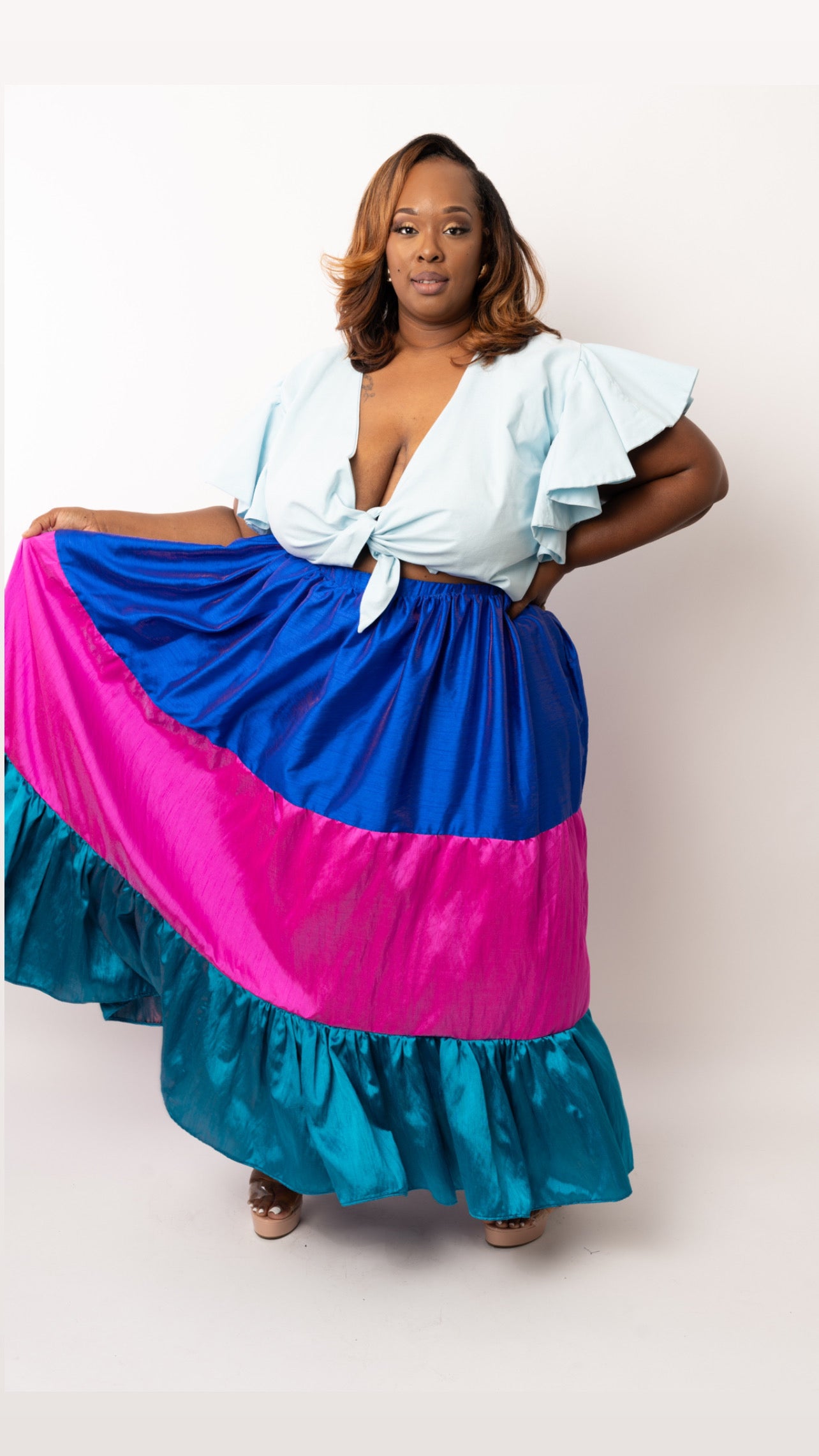 "Bonnie" Gathered Maxi Skirt