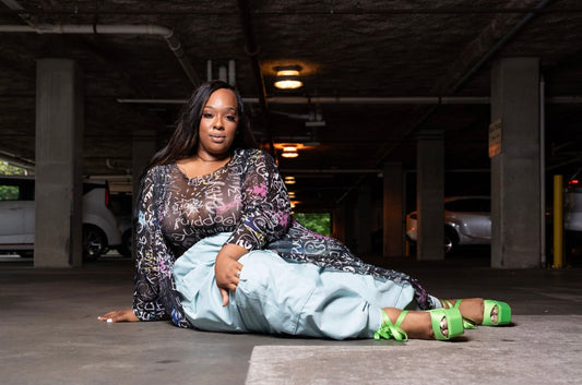 The LuxeEase "Turquoise White" Chambray Harem Pants