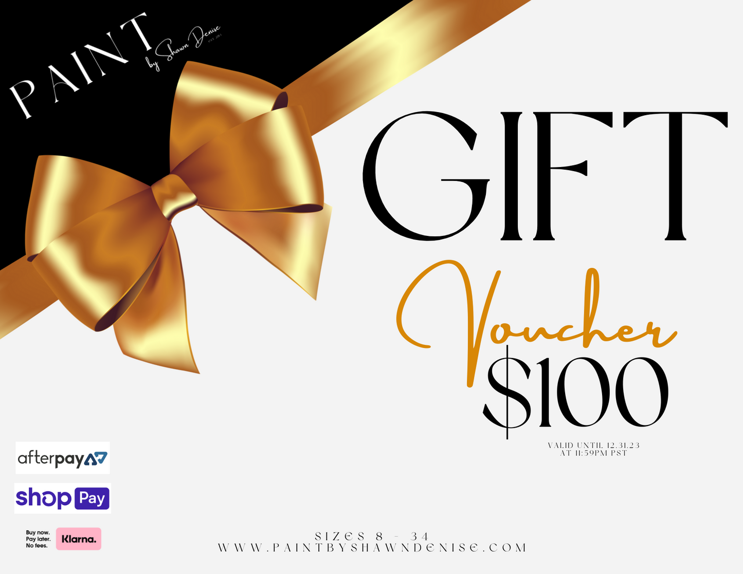 PAINT by Shawn Denise Gift Voucher