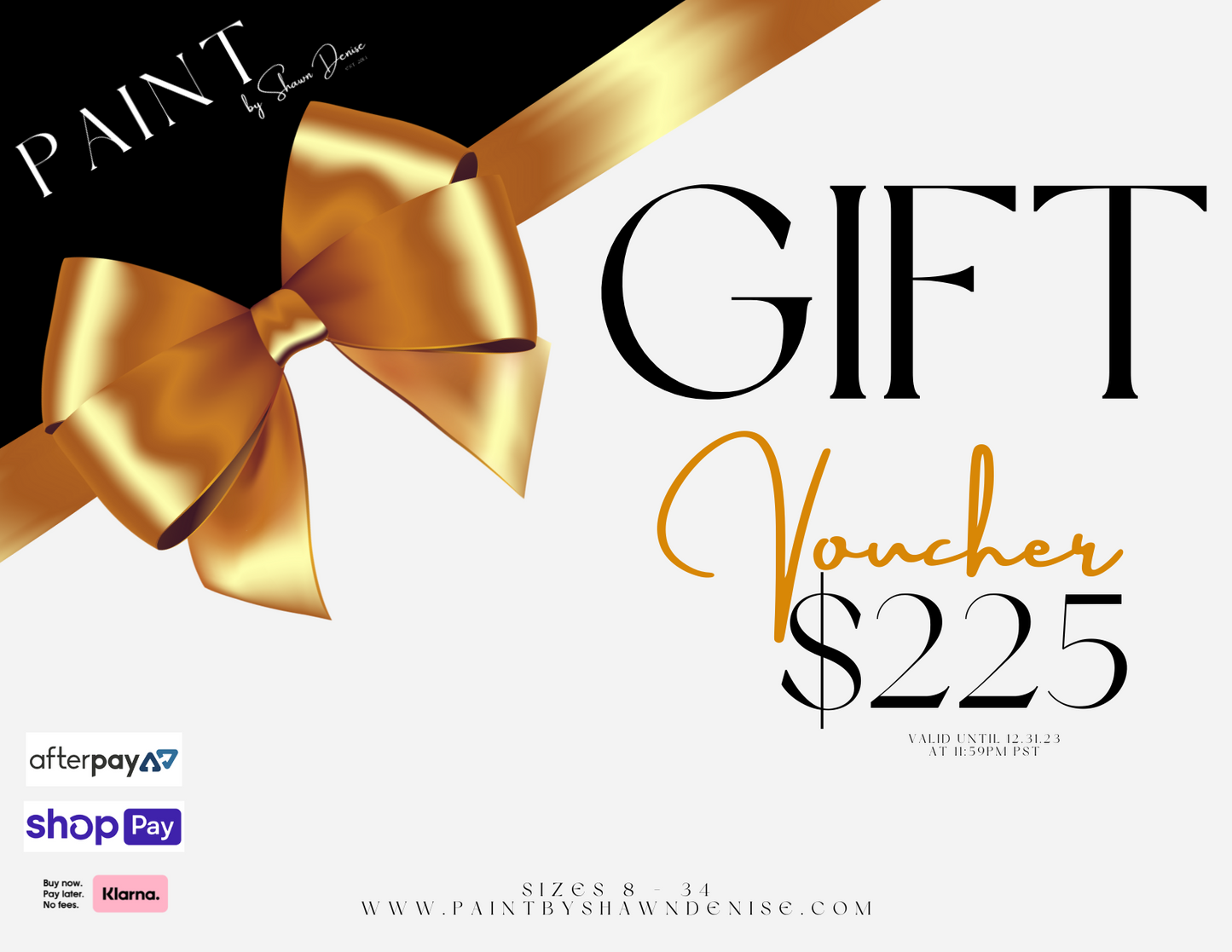 PAINT by Shawn Denise Gift Voucher