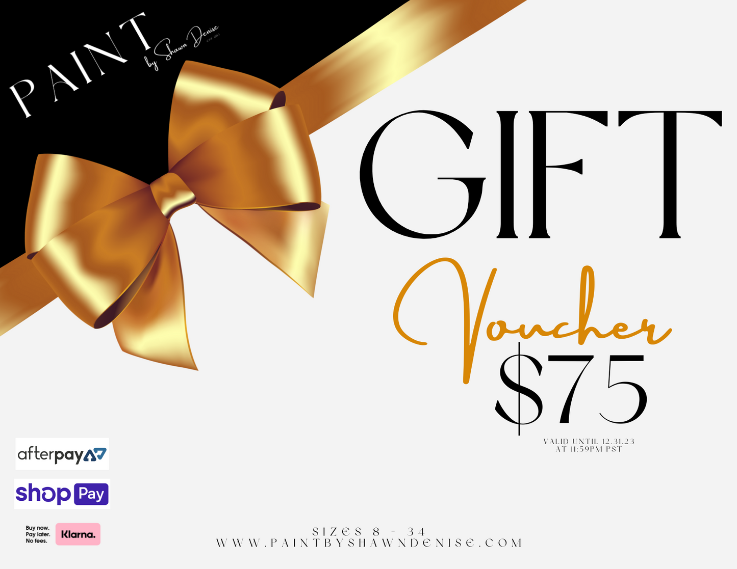 PAINT by Shawn Denise Gift Voucher