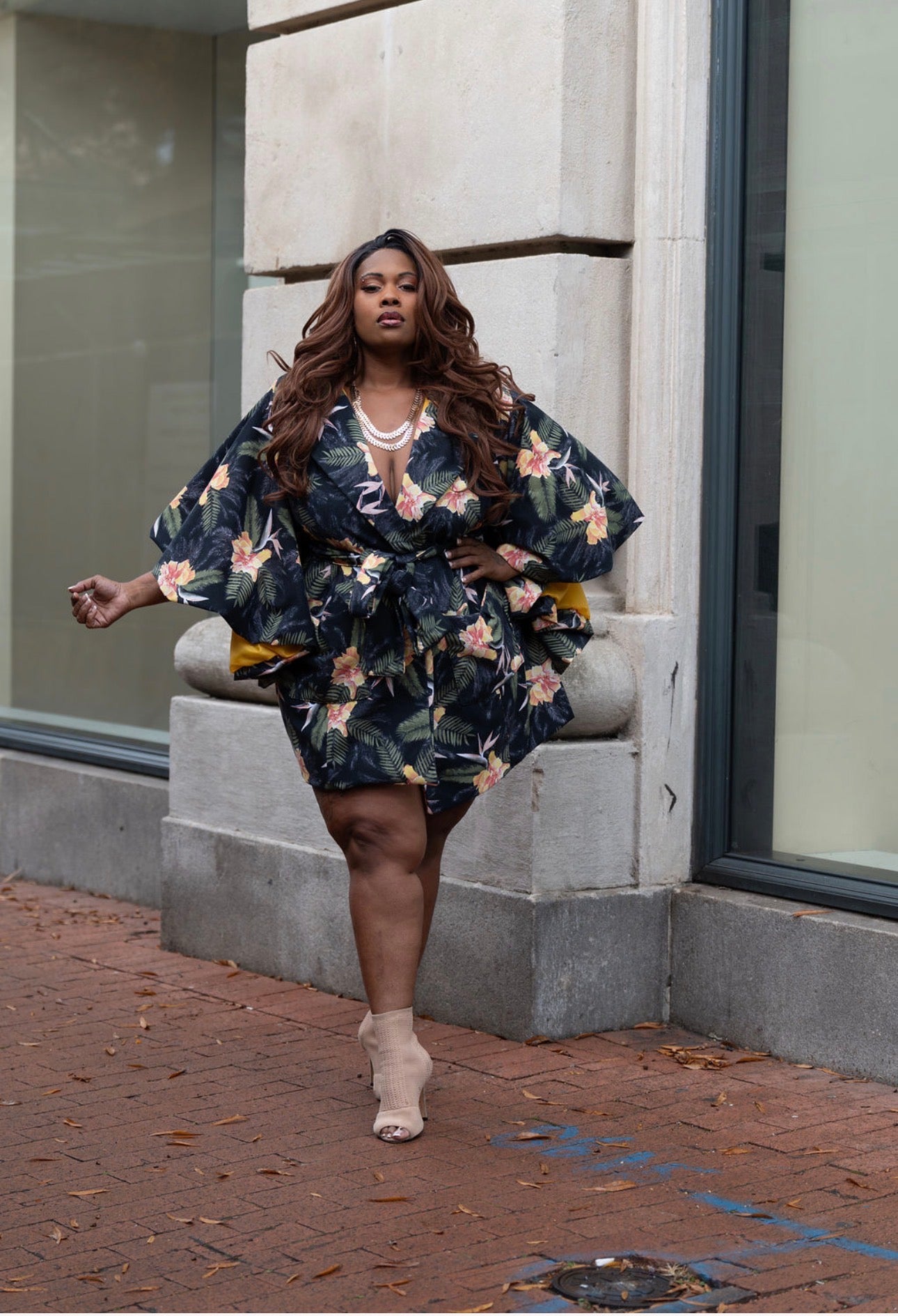 The Tropical Monarch Blazer Dress