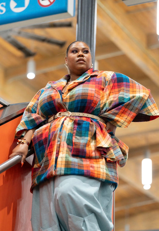 The Plaid Empress Blazer Dress