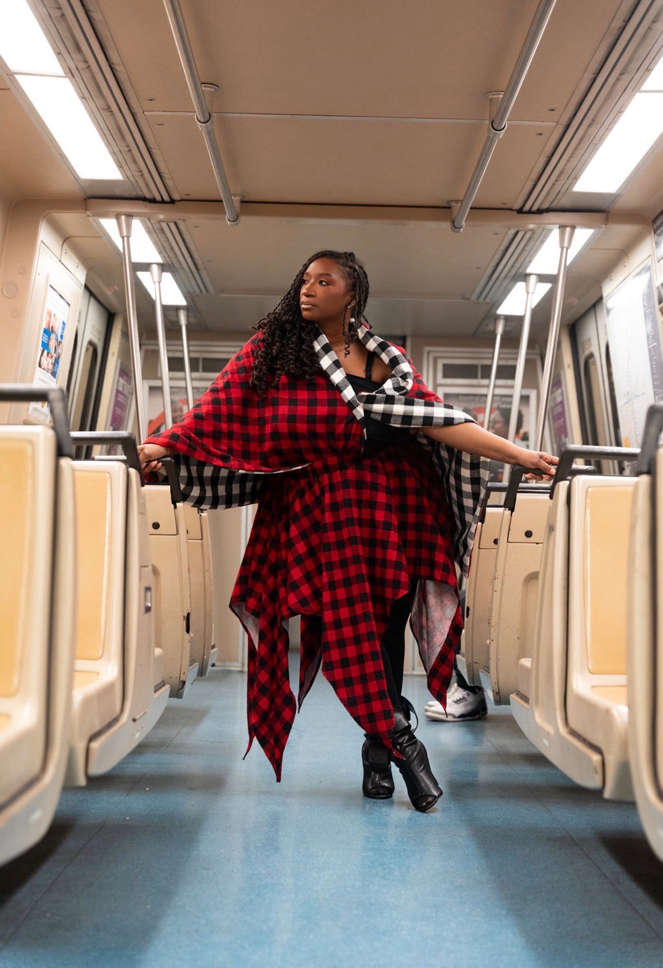 The Whisper Skirt - Red/Black Buffalo Print