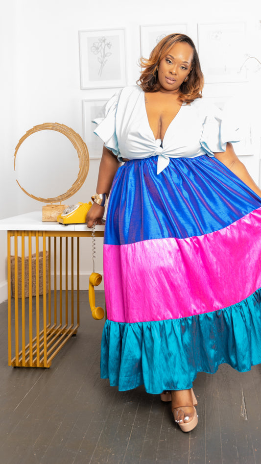 "Bonnie" Gathered Maxi Skirt