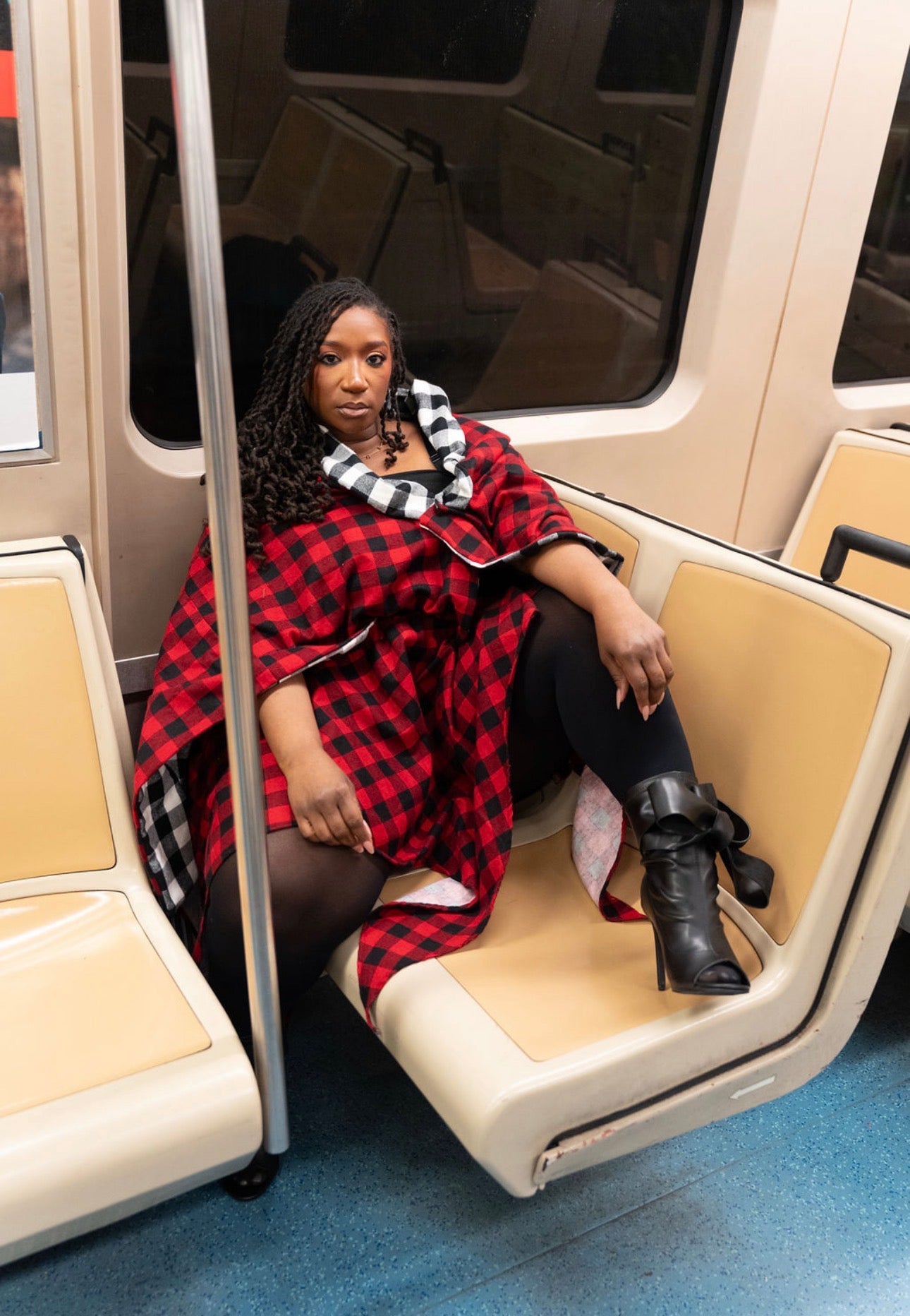 The Whisper Skirt - Red/Black Buffalo Print